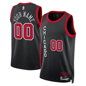 Chicago Bulls Nike Unisex 2023/24 Custom Swingman Jersey Éclatant Black City Edition