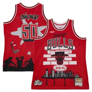 Chicago Bulls x Tats Cru Hardwood Classics Fashion Jersey Red Magnifique