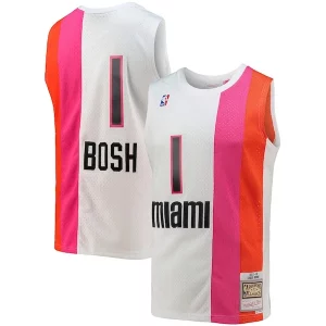 Chris Bosh Miami Heat 2001/02 Hardwood Classics Swingman Haut de gamme Jersey White