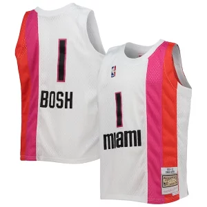 Chris Bosh Miami Heat Youth 2011/12 Hardwood Classics Swingman Vibrant Jersey White