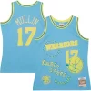 Chris Mullin Golden State Warriors 1993/94 Swingman Sidewalk Sketch Jersey Exquisite Light Blue