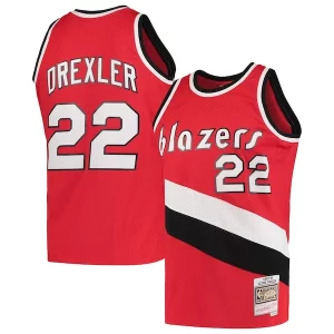 Clyde Drexler Portland Trail Blazers 1983/84 Gracieux Hardwood Classics Swingman Jersey Red
