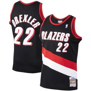 Clyde Drexler Exceptionnel Portland Trail Blazers 1991/92 Hardwood Classics Swingman Jersey Black