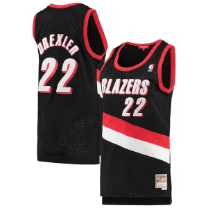 Clyde Drexler Portland Charming Trail Blazers Women's 1991/92 Hardwood Classics Swingman Jersey Black