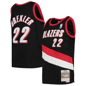 Clyde Drexler Portland Trail Superbe Blazers Youth 1991/92 Hardwood Classics Swingman Jersey Black