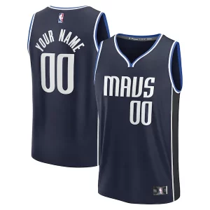 Dallas Mavericks Custom Fast Éclatant Break Jersey Statement Edition Navy/Blue