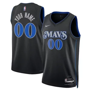 Dallas Mavericks Nike Unisex Sophistiqué 2023/24 Custom Swingman Jersey Black City Edition