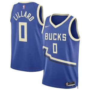 Damian Lillard Milwaukee Bucks Charming Nike Unisex 2024/25 Swingman Player Jersey City Edition Royal