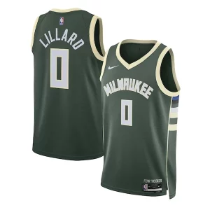 Damian Lillard Milwaukee Bucks Nike Unisex Swingman Jersey Icon Exclusif Edition Hunter Green