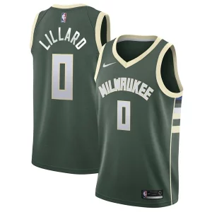 Damian Lillard Milwaukee Bucks Nike Unisex Swingman Player Jersey Icon Edition Hunter Green Splendide
