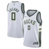 Damian Lillard Milwaukee Bucks Nike Splendide Youth Swingman Jersey Association Edition White