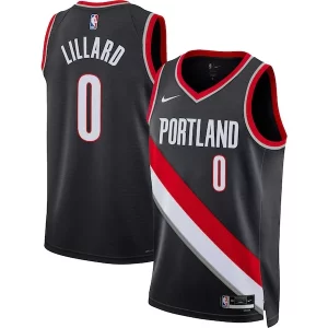 Damian Lillard Portland Trail Blazers Nike Unisex Swingman Jersey Icon Edition Black/White Tendance