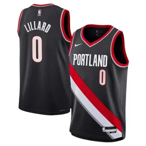 Damian Lillard Portland Trail Élégant Blazers Nike Youth Swingman Jersey Icon Edition Black