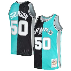David Robinson San Charming Antonio Spurs Hardwood Classics 1998/99 Split Swingman Jersey Black/Teal