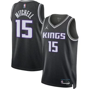 Davion Notable Mitchell Sacramento Kings Jordan Brand Unisex Swingman Jersey Statement Edition Black