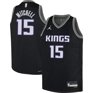 Davion Mitchell Sacramento Kings Jordan Brand Youth Swingman Bold Jersey Statement Edition Black