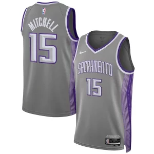 Davion Mitchell Sacramento Kings Nike Unisex 2022/23 Swingman Vibrant Jersey City Edition Anthracite