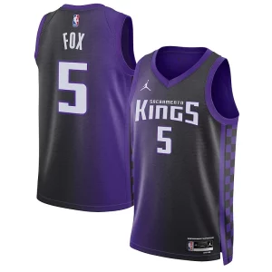 De'Aaron Fox Sacramento Kings Jordan Brand Dashing Unisex Swingman Jersey Statement Edition Purple