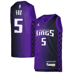 De'Aaron Fox Sacramento Kings Jordan Brand Youth Swingman Authentique Jersey Statement Edition Purple