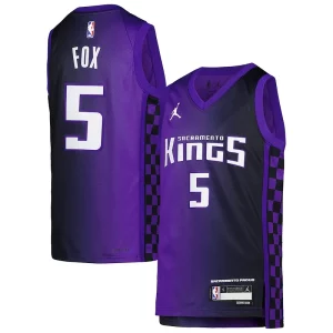 De'Aaron Fox Sacramento Splendide Kings Jordan Brand Youth Swingman Jersey Statement Edition Purple