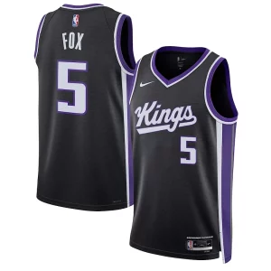 De'Aaron Fox Sacramento Kings Nike Unisex Swingman Jersey Association Refiné Edition Black