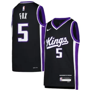 De'Aaron Fox Sacramento Kings Nike Youth Swingman Jersey Icon Edition Purple Distingué