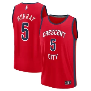 Dejounte Murray New Commémoratif Orleans Pelicans Youth Fast Break Replica Player Jersey Statement Edition Red