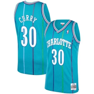 Dell Splendide Curry Charlotte Hornets 1992/93 Hardwood Classics Swingman Jersey Teal