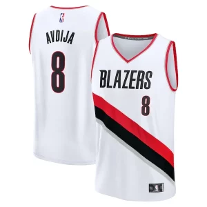 Deni Avdija Portland Commémoratif Trail Blazers Fast Break Replica Player Jersey Association Edition White