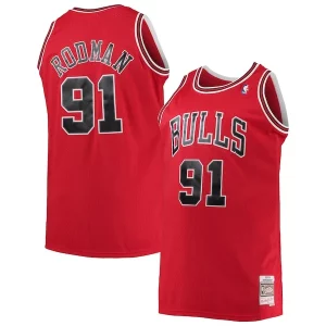 Dennis Élégant Rodman Chicago Bulls 1997/98 Big & Tall Hardwood Classics Swingman Jersey Red