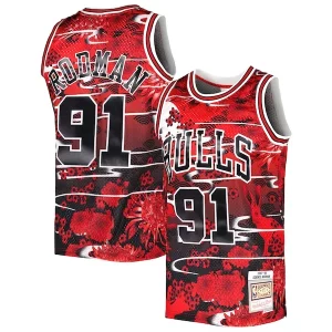 Dennis Luxueux Rodman Chicago Bulls 1997/98 Hardwood Classics Lunar New Year Swingman Jersey Red