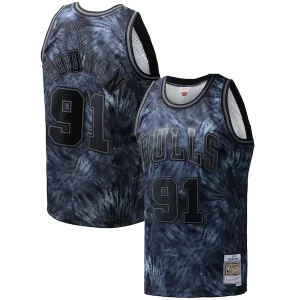 Dennis Rodman Chicago Bulls Hardwood Classics 1995/96 Tie Dye Swingman Notable Jersey Black