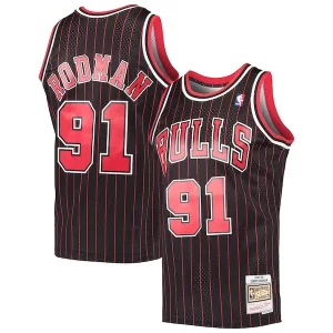 Dennis Rodman Chicago Bulls Hardwood Sophistiqué Classics Swingman Jersey Black
