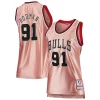 Dennis Rodman Chicago Bulls Women's 75th Anniversary Rose Gold Notable 1997 Swingman Jersey Pink