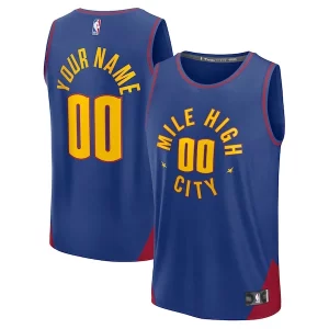 Denver Nuggets Fast Break Custom Jersey Magnifique Statement Edition Blue/Navy