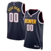 Denver Nuggets Nike 2021/22 Diamond Swingman Custom Jersey Icon Edition Authentique Navy