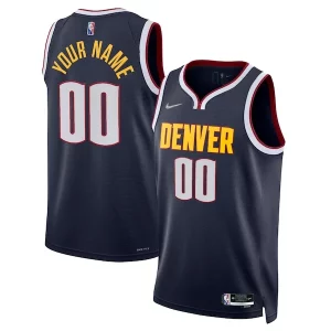 Denver Nuggets Nike 2021/22 Diamond Swingman Custom Jersey Icon Edition Authentique Navy