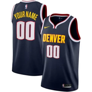 Denver Nuggets Nike 2022/23 Swingman Custom Jersey Exclusif Icon Edition Navy