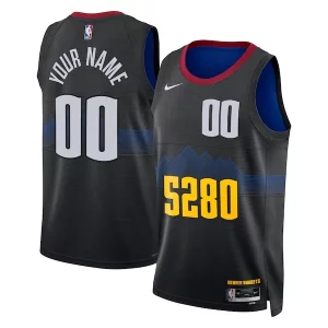 Denver Nuggets Nike Refiné Unisex 2023/24 Custom Swingman Jersey Black City Edition