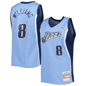 Deron Williams Utah Exceptionnel Jazz 2001/02 Hardwood Classics Swingman Jersey Blue