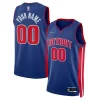 Detroit Pistons Nike 2021/22 Diamond Swingman Custom Jersey Icon Edition Prime Blue