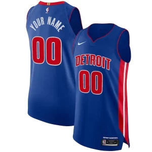 Detroit Pistons Nike Authentic Bold Custom Jersey Blue Icon Edition