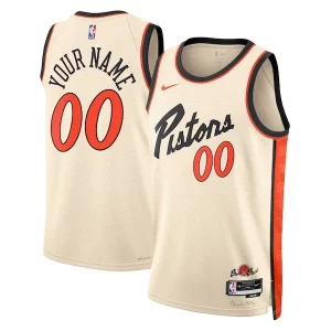 Detroit Pistons Nike Unisex 2024/25 Custom Swingman Jersey City Edition Incontournable White