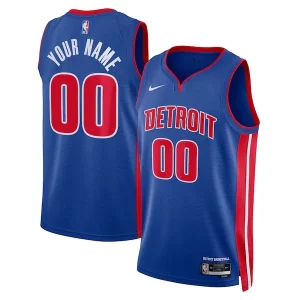 Detroit Pistons Nike Unisex Swingman Custom Jersey Blue Exquisite Icon Edition