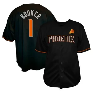 Devin Incontournable Booker Phoenix Suns Profile Big & Tall Name & Number Button Up Jersey Black