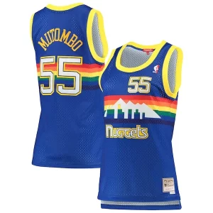Dikembe Mutombo Denver Nuggets Women's 1991/92 Hardwood Exclusif Classics Swingman Jersey Royal