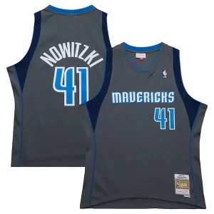 Dirk Nowitzki Dallas Notable Mavericks 2003/04 Hardwood Classics Swingman Jersey Gray