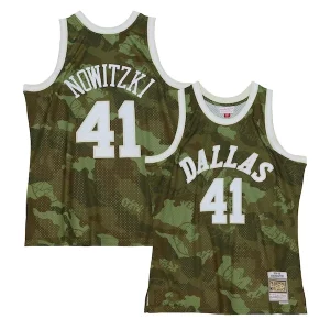 Dirk Nowitzki Dallas Mavericks Hardwood Collectible Classics 1998/99 Ghost Green Swingman Jersey Camo