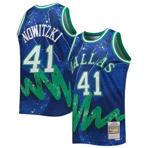 Dirk Nowitzki Dallas Mavericks Hardwood Bold Classics 1998/99 Hyper Hoops Swingman Jersey Blue