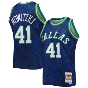 Dirk Nowitzki Dallas Mavericks Hardwood Classics 1998/99 Lunar Prime New Year Swingman Jersey Blue